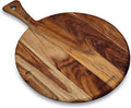 round Paddle Serving Board, Brown, 42 X 30.5 X 1.2Cm, Acacia Wood